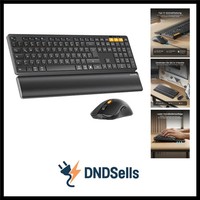 Kabellos Bluetooth Tastatur Maus Set, Full-Size Tastatur Und Maus Mit Handbal...