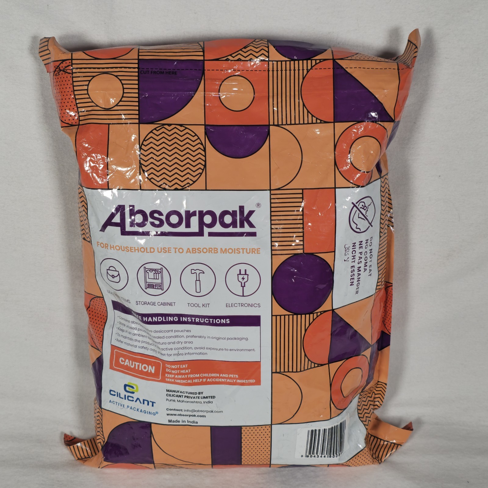 Absorpak Desiccant Packs for Storage - Silica Gel Packets Moisture Control - 200