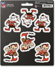 Cleveland Browns 6-Piece Decal Sticker Set, Vintage Retro Logo, 5x6 Inch...