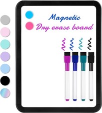 Small White Board Dry Erase, 8.5'' x 11'' Magnetic Dry Erase Board,