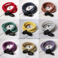 HandMade Rope Leather Camera Strap Red Blue white organe purple yellow green