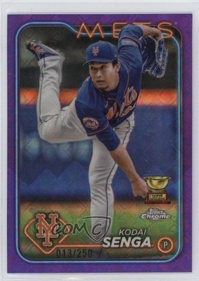 2024 Topps Chrome Logofractor Edition Purple Refractor /250 Kodai Senga #31 14md