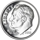 2002 S SILVER PROOF ROOSEVETT DIME