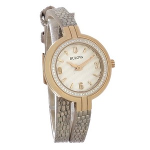 Authentic Bulova Rhapsody Women's Diamond Rose Gold Plated Quartz Watch 98R279