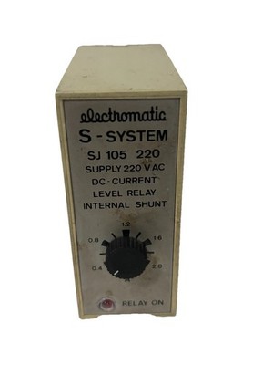 Electromatic S-system SJ 105 220 / Supply 220VAC / DC Current Level Relay Shunt