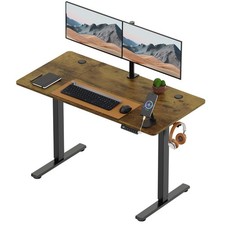 120x60cm Electric Standing Desk for Home Office with Adjustable Height, Vonhaus