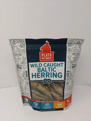 Plato Pet Treats Fish Dog Treats - Air-dried, Single Ingredient Exp: 05/26