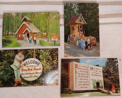 4xPOSTCARDS Near Ligonier Westmoreland County PA STORY BOOK FOREST