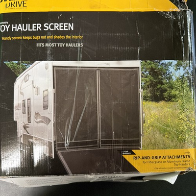 #ad Classic Accessories Over Drive Toy Hauler Screen Rear Opening RV Trailer GREY $90.99