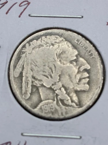 1919 - D Buffalo Nickel - Very Good -  $1.99 Shipping