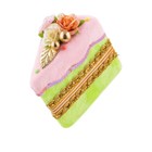 December Diamonds Green Floral Beaded Cake Slice 08-00248 Sweet Dreams