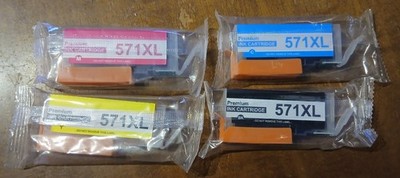 4 Druckerpatronen Set für Canon 571 Pixma MG 5750 5751 5752 5753 6850 ** NEU