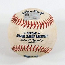 Reds @ Nationals 7-5-23 Game-Used Baseball J.Candelario / Graham Ashcraft COA