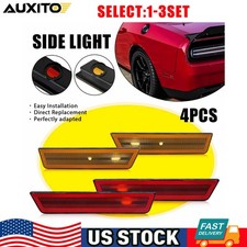 For Dodge Challenger 2008-14  Charger 2011-14 Amber Red Side Marker Lights SL