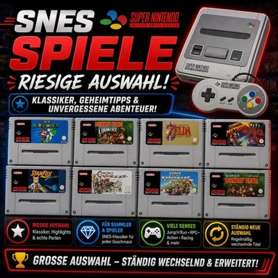 SNES Spiele Auswahl | Super Nintendo Games Module | Geprüft & Gereinigt