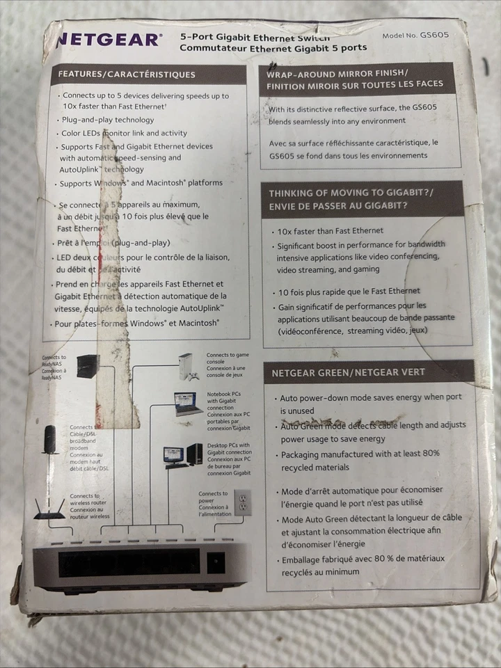 Netgear Business 5-Port Gigabit Ethernet Unmanaged Switch Open Box - Image 2 of 2