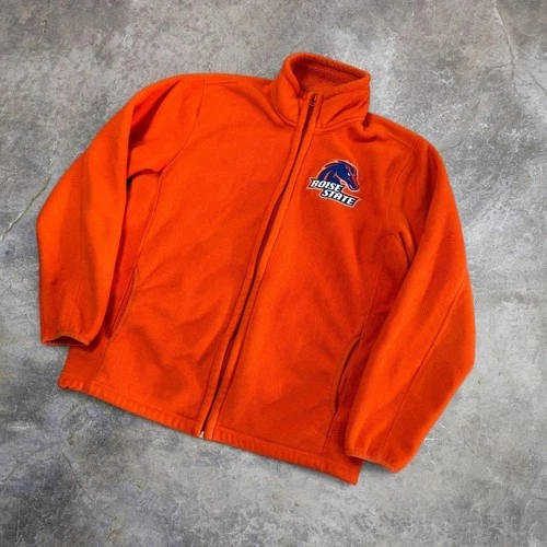 Y2K Boise State Broncos Orange Fleece Jacket - product listing photo