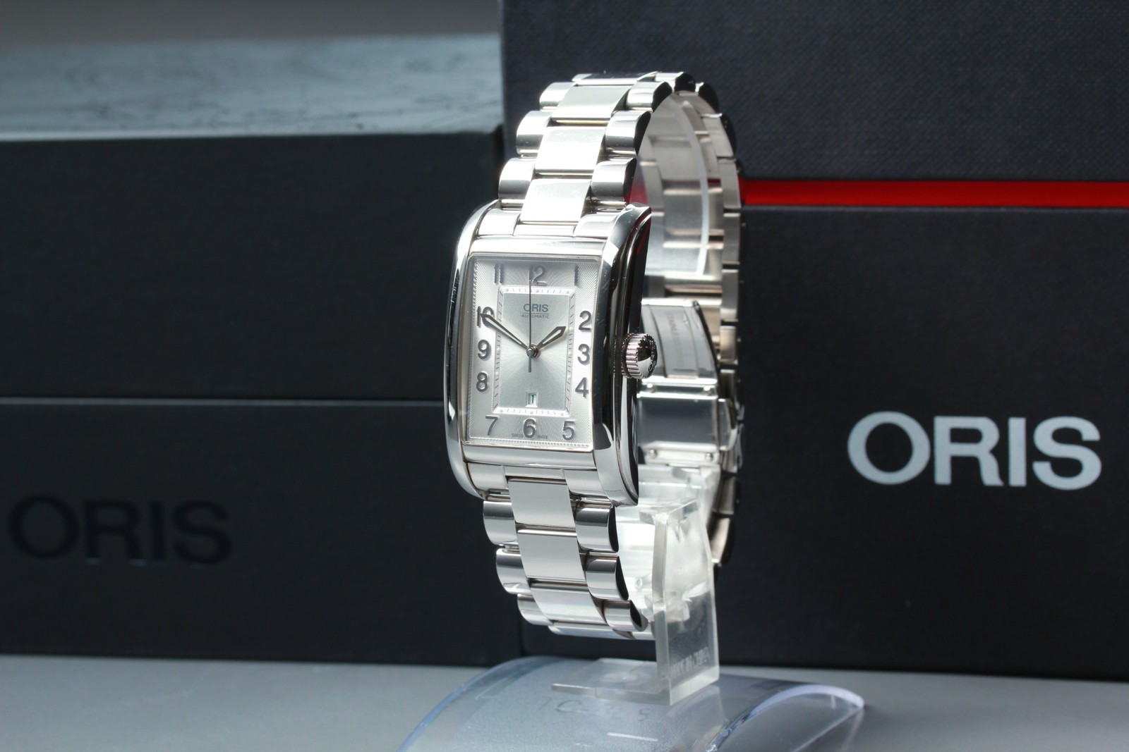 [w/Box, Paper] ORIS Rectangular Date 7693 Silver … - image 2
