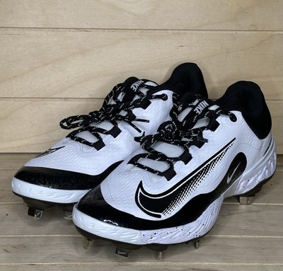 Nike Alpha Huarache Elite 4 Low Baseball Cleats FD2745-110 Size 10 White Black