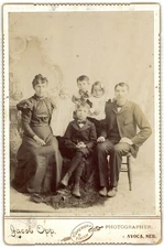 Cabinet Card Circa 1890s Jacob Opp Family Avoca Nebraska