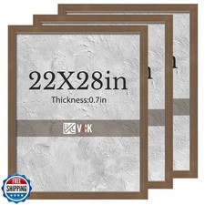 VCK 22x28 Brown Poster Frames 3 Pack, High-End Wood Wide Border P