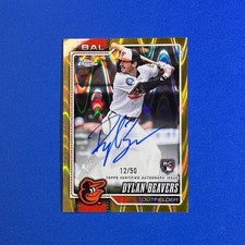 Dylan Beavers Chrome 2026 Gold Refractor /50 Auto