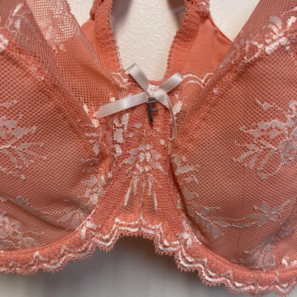 Sujetador Freya Offbeat Decadence con aros soporte lateral talla 38G Sunset Coral J gancho Foto 4 de 4
