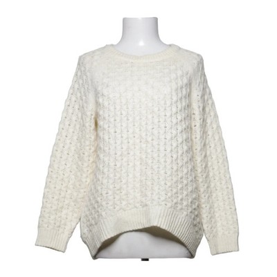 H&M, Strickpullover, Größe: S, Weiß, Acryl/Polyamid, Chevron, Zopfstrick #BPn