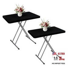 Pack Fitted Tablecloth0x30 Inch Rectangle 30" x 20" Rectangular 2 Black