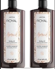 2 -Jafra Royal Almond Rich Body Oil With Vitamin E 16 Fl Oz / 475ml JUMBO SIZE