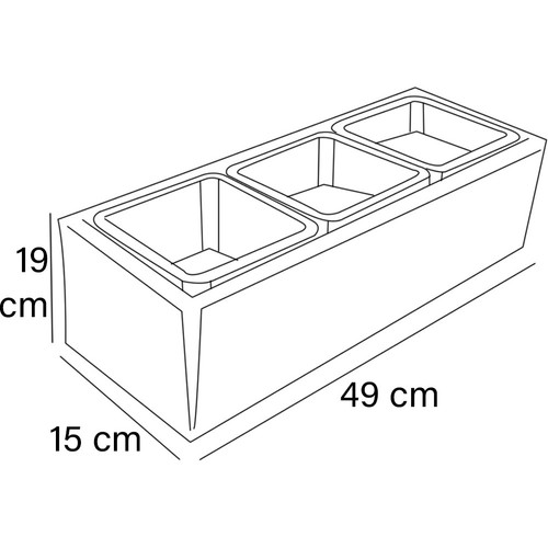 Fioriera Vaso Terrazzo Ringhiera Giardino Esterno Balcone in Rattan 3Scomparti - Foto 2 di 4
