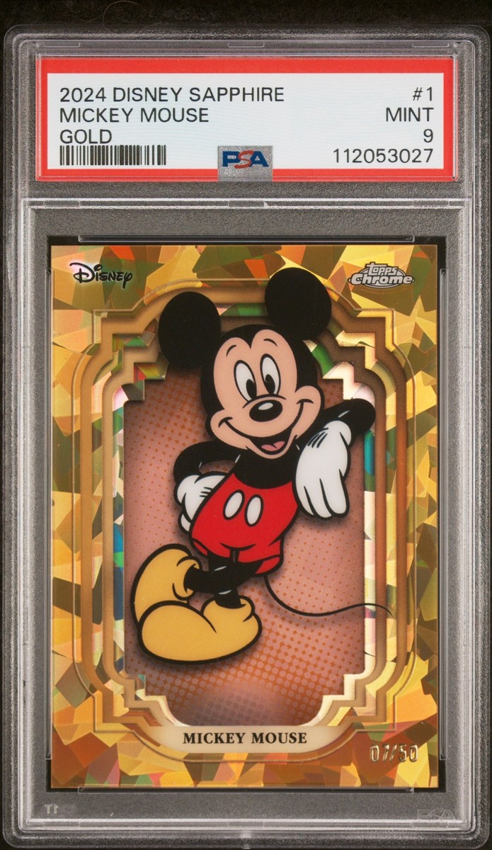 2024 TOPPS CHROME DISNEY SAPPHIRE ED GOLD #1 MICKEY MOUSE 7