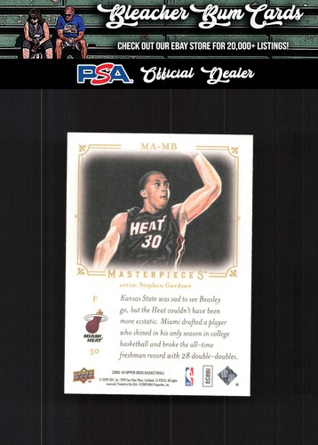 2009-10 Upper Deck MA-MB Michael Beasley Masterpieces - Picture 2 of 2