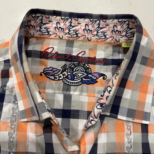 Robert Graham Shirt Men 2XL Multicolor Button Up Classic Fit Flip Cuffs - Picture 6 of 10