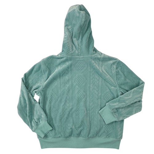 Vineyard Vines Velour Hoodie Full Zip Sweatshirt Aqua Haze Girls Size S NWOT - Picture 2 of 5