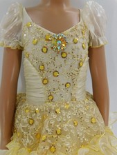Dance Costume Glamour Gold Ballet Yellow XS Child Ballet Tutu Tap Spandex Spark