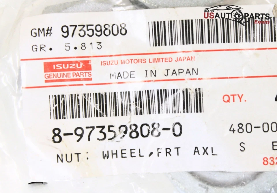 Tuerca de rueda delantera izquierda ISUZU genuina para NPR NPR-HD NQR NRR REACH, 4BD1, 3,9 L 95-25 Foto 2 de 4
