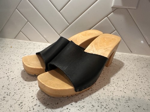 Vintage 1980's Candies Original Sandals High Heels Slides Sexy Black 8 / 39 - Picture 2 of 11