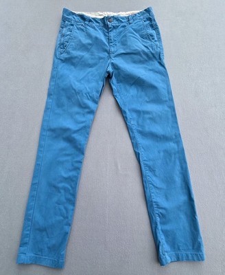 Tommy Hilfiger W34 L32 Men's Blue Denim Sapphire Fallon Stretch Chino Trousers 