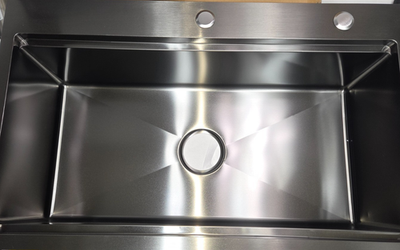 #ad Black Kitchen Sink Workstation30quot;x18quot; Stainless Steel Drop In Single Bowl 16G $130.00