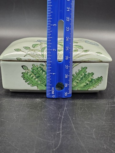 Albert Kessler And Co. 1989 Handpainted Trinket Box Floral Macau - Picture 11 of 11
