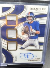 2024 Panini Immaculate Tommy Devito Auto /99 ON CARD RPA Rookie Patch Auto