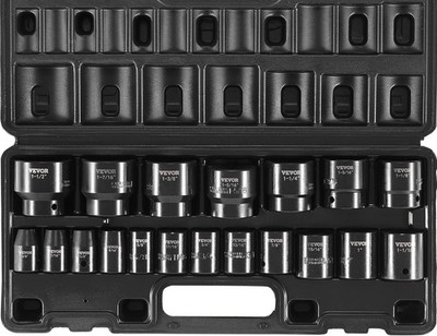 19 Piece 6-point Hex Sockets Standard SAE 3/8 Inches to 1-1/2 Inches