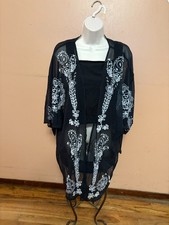 Open Front Cardigan Lightweight Summer Jacket Tunic Sheer Kimono Blouse Shawl