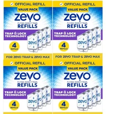 16Pcs Zevo Flying Insect Trap Fly Trap Refill Cartridges (16 Refill Cartridges)