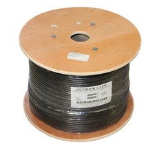CAT5E Bulk Network Cable UTP/PE 350Mhz UV / BURIAL Outdoor Black PER FOOT