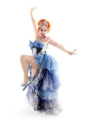 Custom Handmade Denim and Tulle Drag Queen Gown