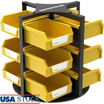 Multifunctional Tool Organizer Rotating Storage Bin Small Parts Garage Workshop