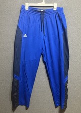 Adidas Climate Pull On Zip Ankle Track Pants Blue Dark Blue Size Large