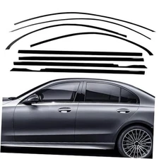 Stainless Steel Window Trim Chrome Delete for Benz C-Class Sedan W205 2015 